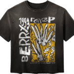 Gold+Vintage Raspberry Hills Code 77 Black Tee