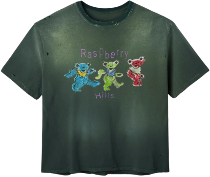 Gold+Vintage Raspberry Hills Grateful Berry Green Tee