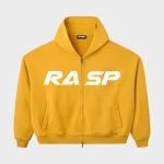 Raspberry Hills Rasp White Logo And Yellow Hoodie